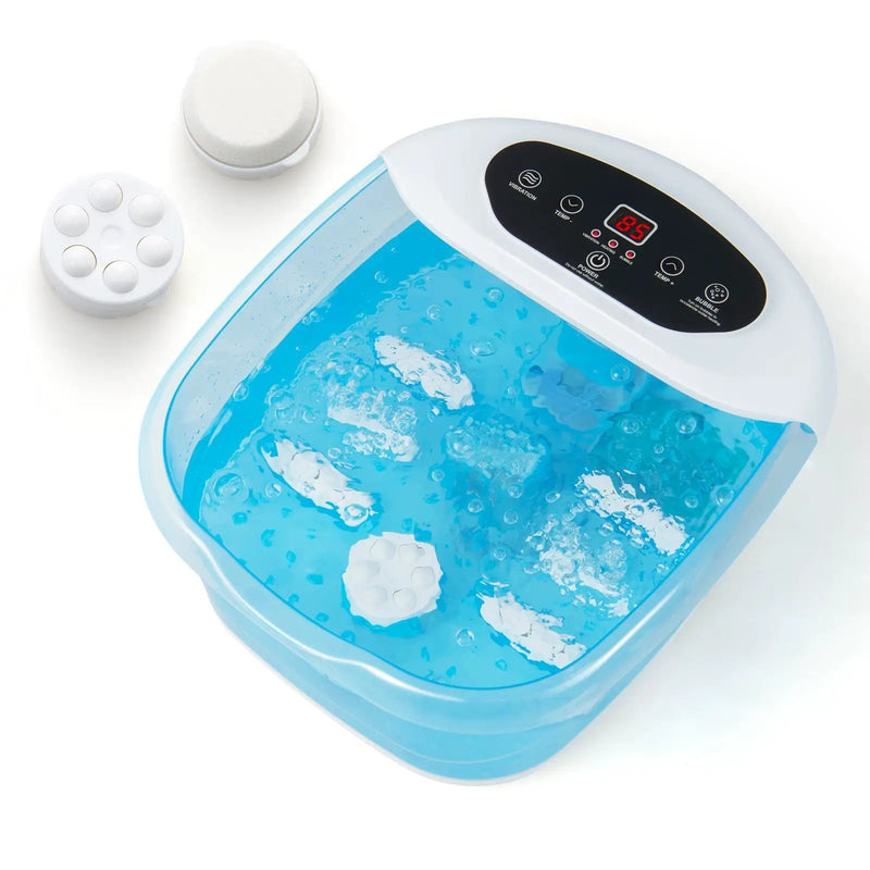 Foot Spa Massager Tub with Removable Pedicure Stone and Massage Beads-Blue by DirectDeals
