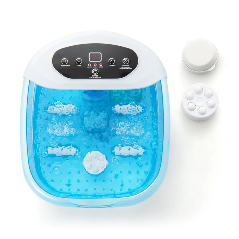 Foot Spa Massager Tub with Removable Pedicure Stone and Massage Beads-Blue by DirectDeals