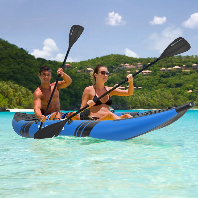 Inflatable 2-person Kayak Set with Aluminium Oars and Repair Kit by DirectDeals