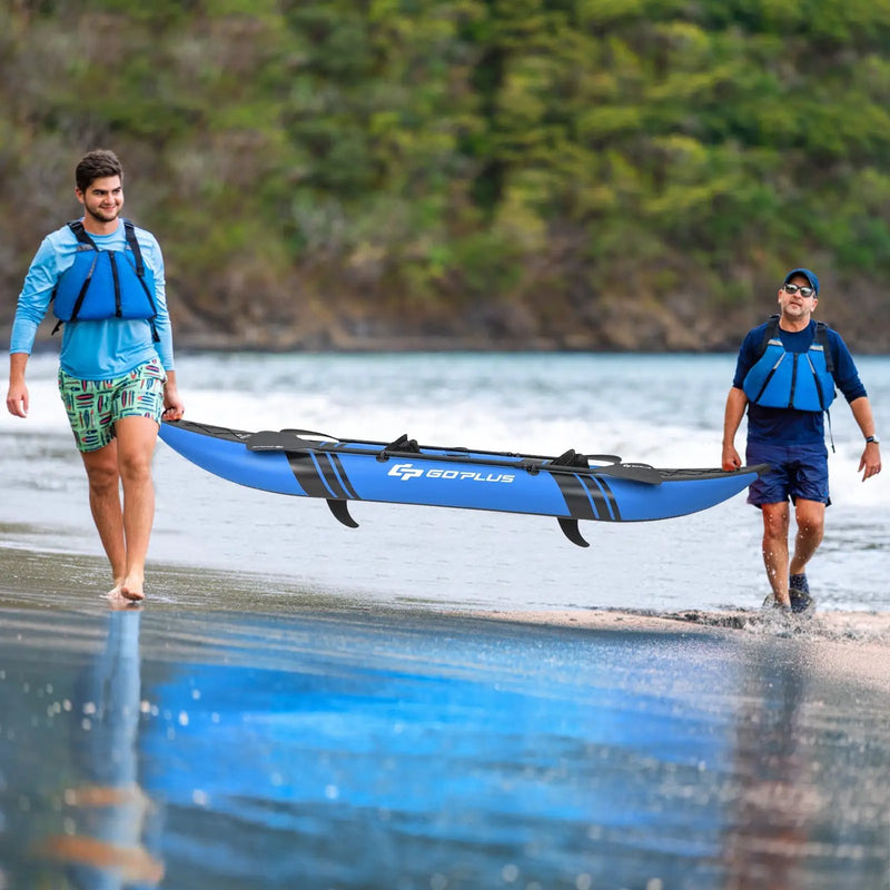 Inflatable 2-person Kayak Set with Aluminium Oars and Repair Kit by DirectDeals