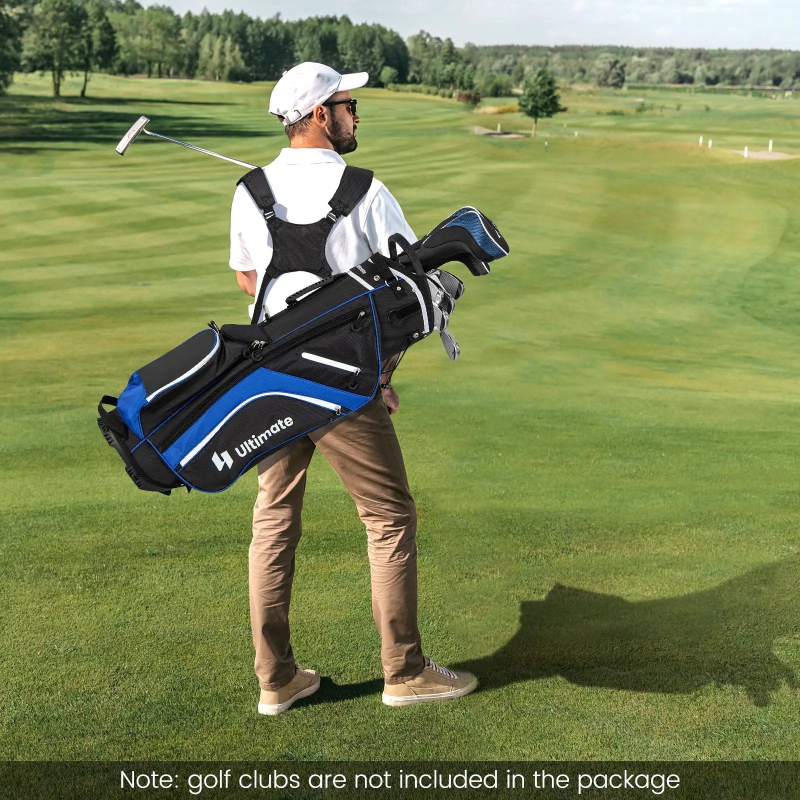 Lightweight Golf Stand Bag with 14 Way Top Dividers and 6 Pockets by DirectDeals