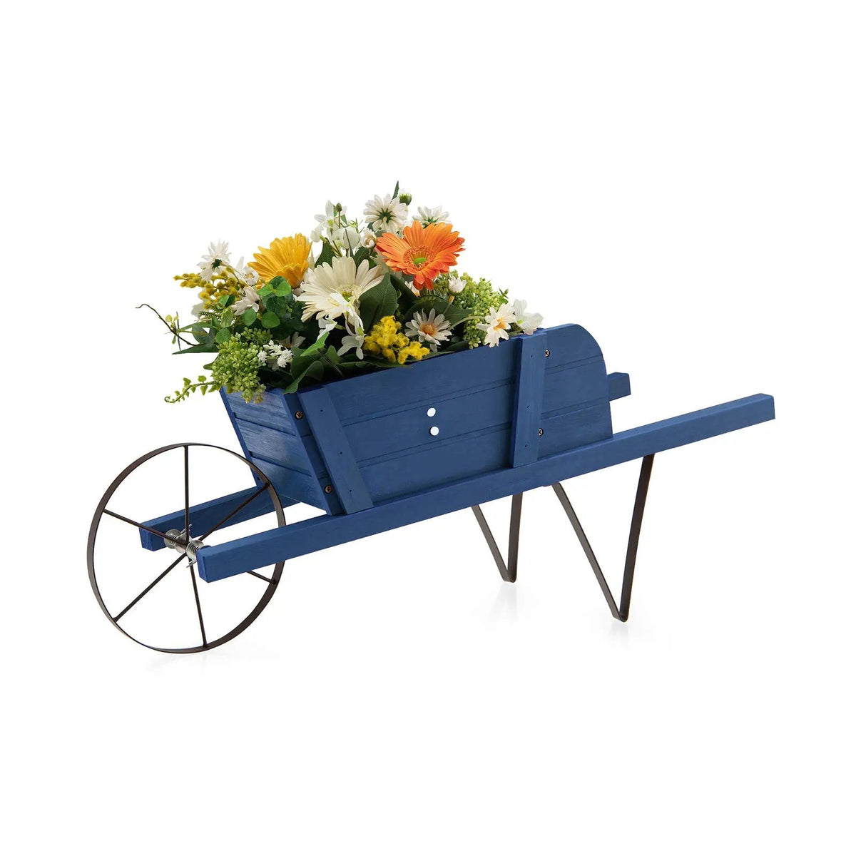 Wooden Wagon Planter with 9 Magnetic Accessories for Garden Yard, photo 2 of 8
