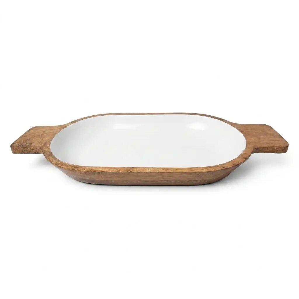 House of Avana Small Boat Mango Wood Serving Tray by House Of Avana