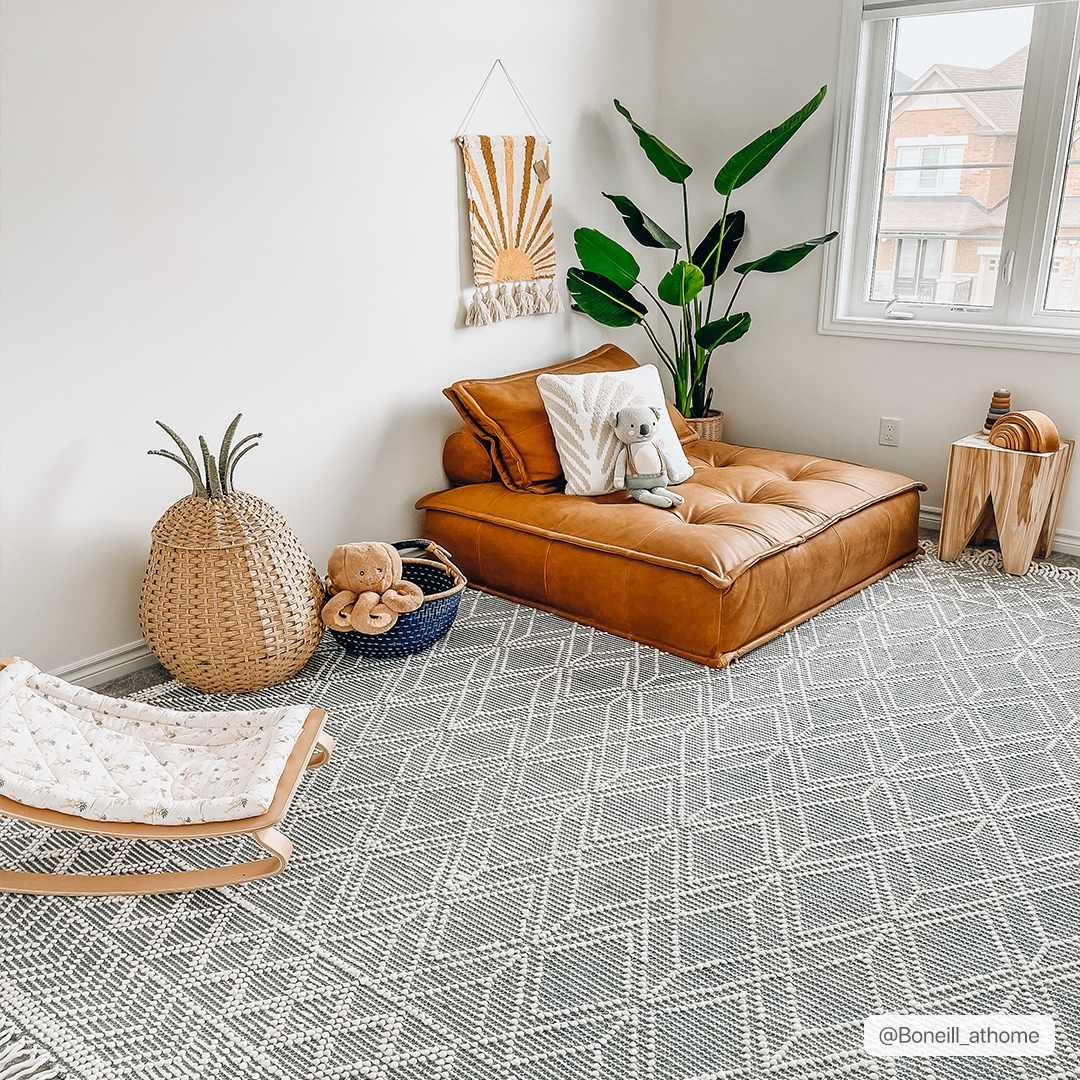 Ramsbury Ivory & Blue Area Rug by Hauteloom