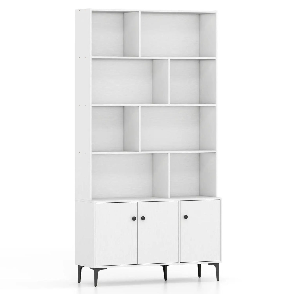 Bookshelf with 3 Doors and 2 Anti-Tipping Kits for Home Office, photo 11 of 16