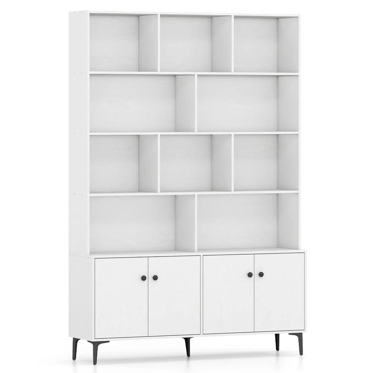 Bookshelf with 4 Doors and 2 Anti-Tipping Kits for Home Office, photo 11 of 16
