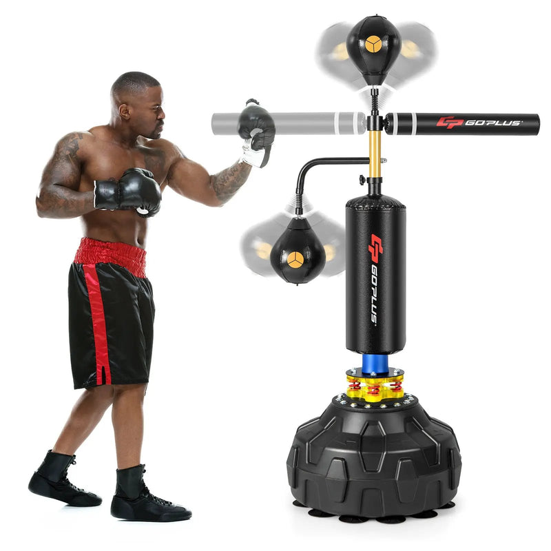 Boxing Speed Trainer Freestanding Fillable 360° Spinning Bar Adjustable Height by DirectDeals
