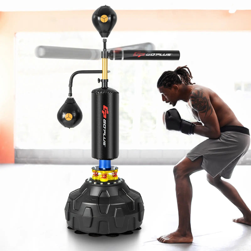 Boxing Speed Trainer Freestanding Fillable 360° Spinning Bar Adjustable Height by DirectDeals