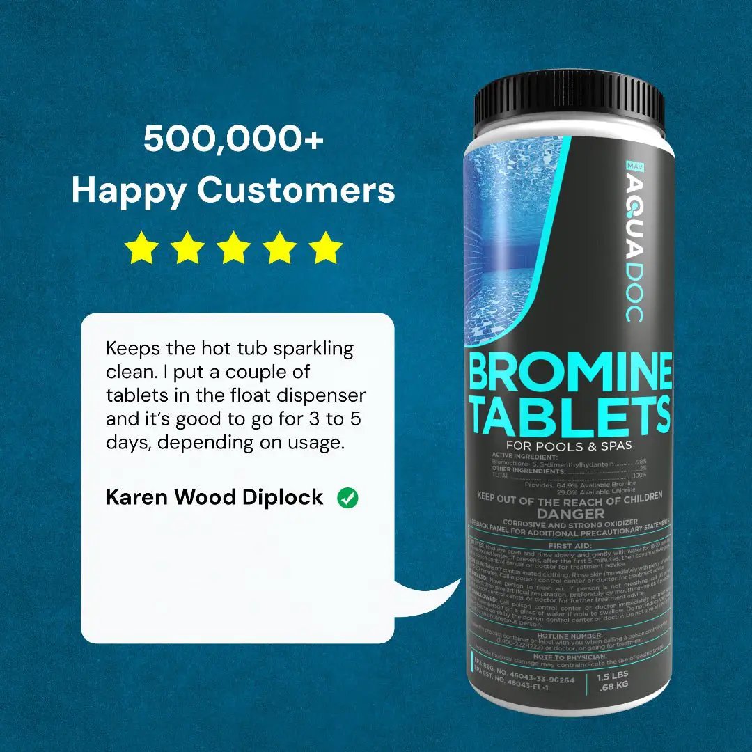Bromine Tablets for Hot Tub by AquaDoc