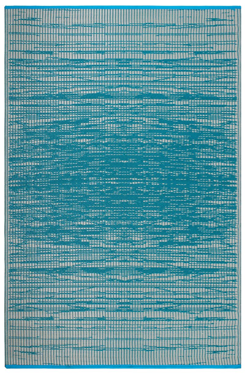 Brooklyn - Teal Outdoor Rug for Patio FINAL SALE by Fab Habitat