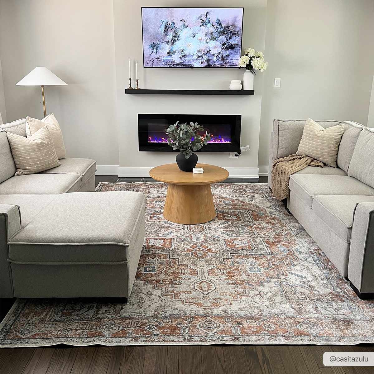 Rust Hera Washable Area Rug - Clearance, photo 2 of 22