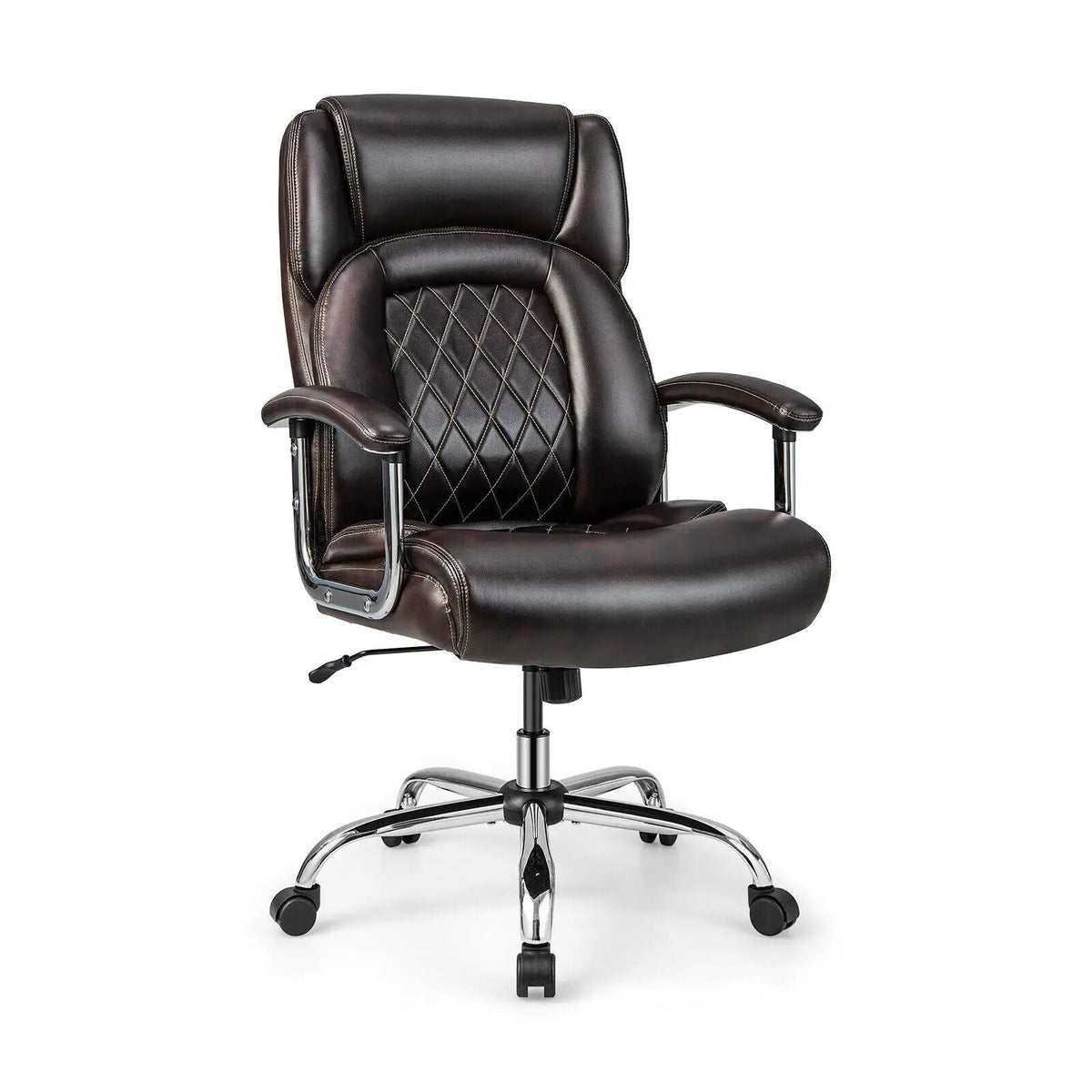 Height Adjustable Big and Tall Office Chair Computer Desk Chair with Metal Base, photo 3 of 9