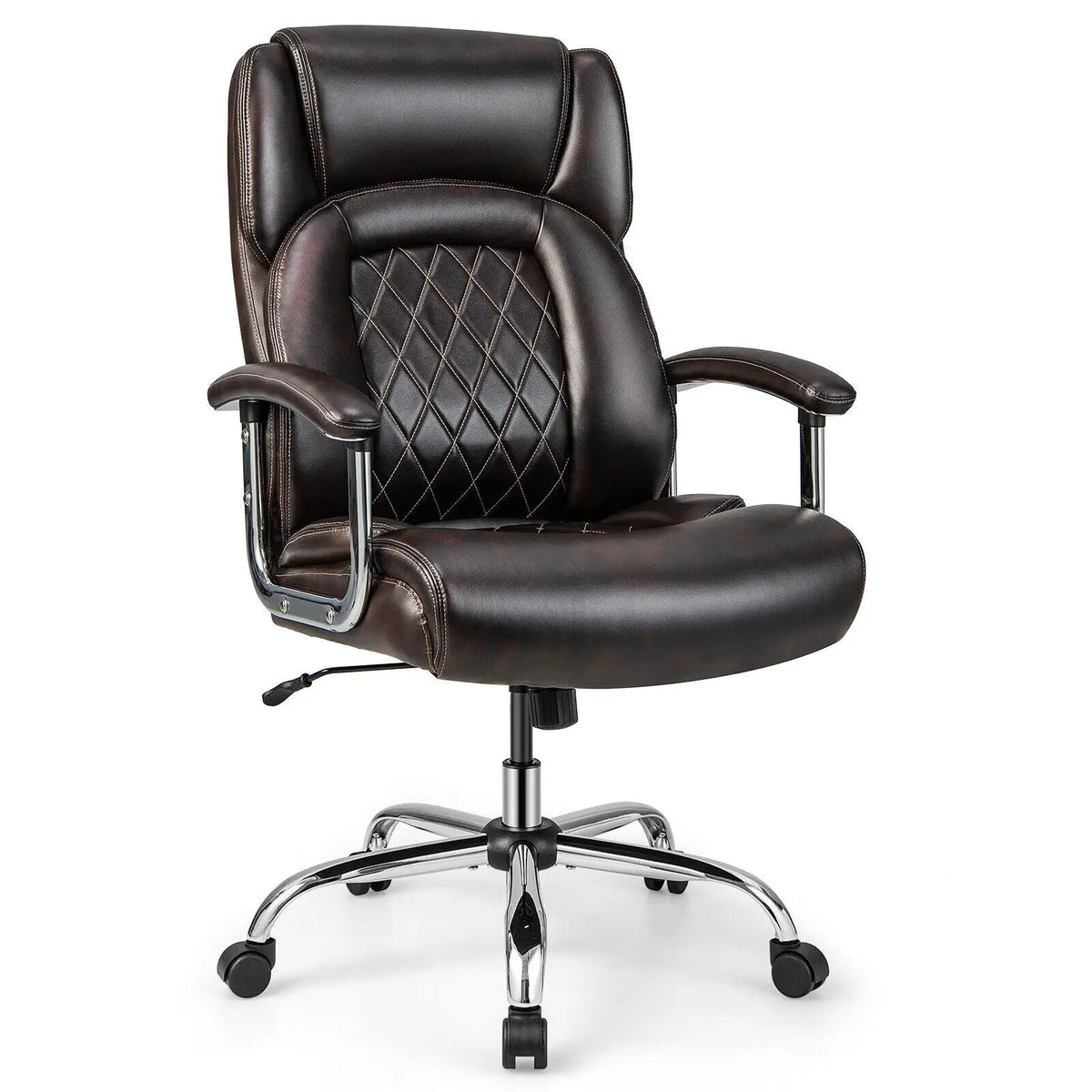 Height Adjustable Big and Tall Office Chair Computer Desk Chair with Metal Base, photo 6 of 9