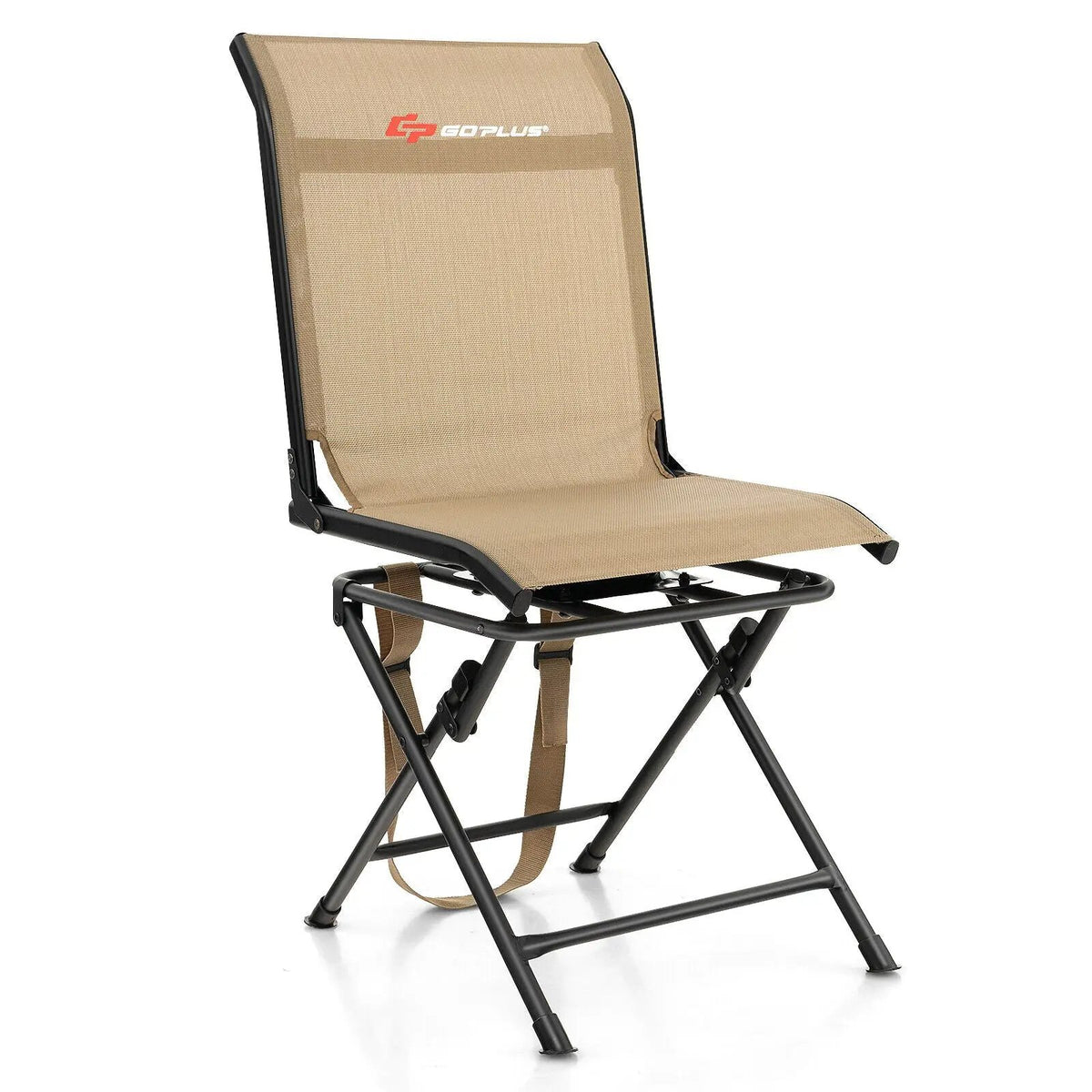 All weather Outdoor Foldable 360 Degree Swivel Chair with Iron Frame, photo 8 of 16