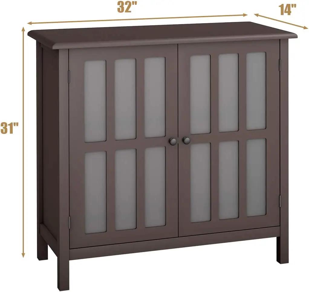 Glass Door Sideboard Console Storage Buffet Cabinet, photo 17 of 32