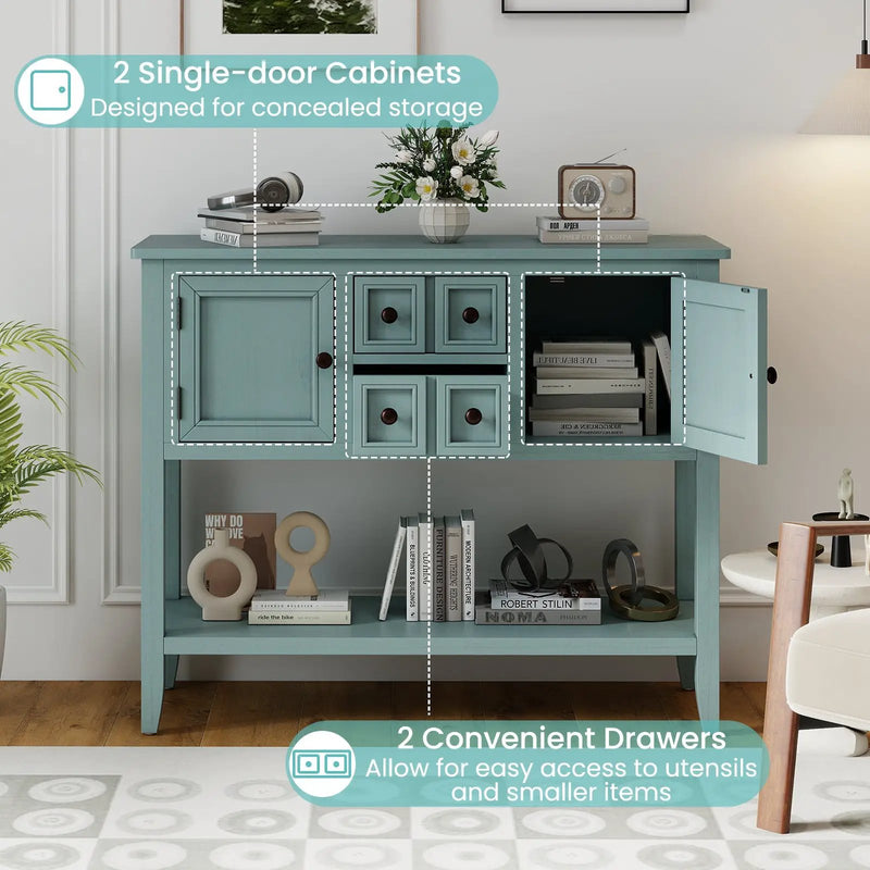 Buffet Sideboard Cabinet with 2 Doors and 2 Drawers by DirectDeals