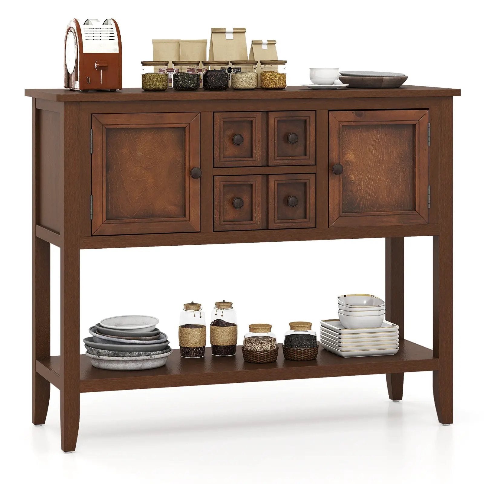 Buffet Sideboard Cabinet with 2 Doors and 2 Drawers by DirectDeals