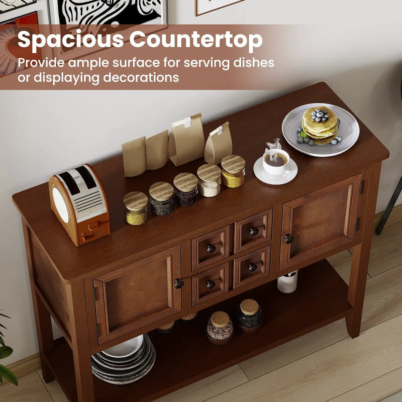 Buffet Sideboard Cabinet with 2 Doors and 2 Drawers by DirectDeals