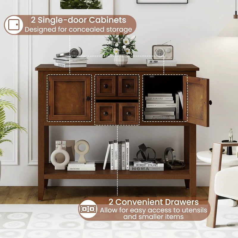 Buffet Sideboard Cabinet with 2 Doors and 2 Drawers by DirectDeals