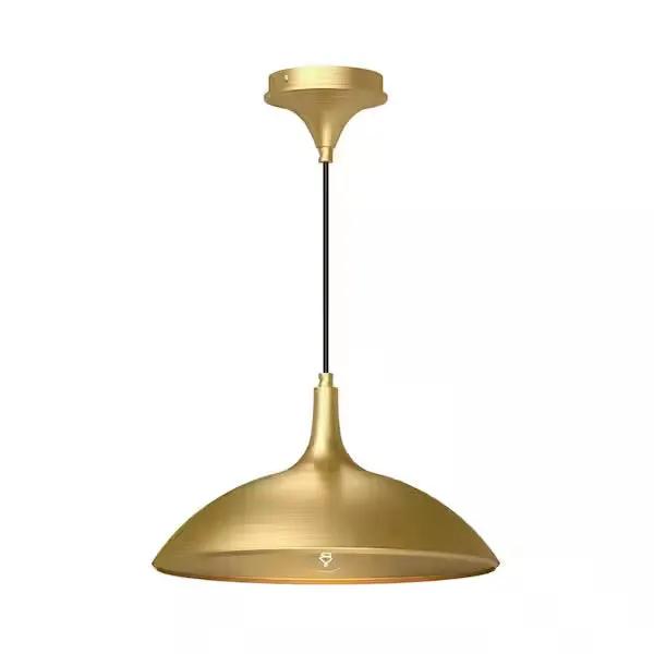 Open Box ALORA MOOD Abel 14 in. 1 Light 60-Watt Brushed Gold Pendant Light by Selzalot