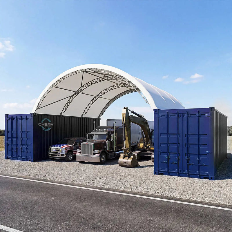 Reinforced 20'x20' Double Truss Container Shelter by Chery Industrial