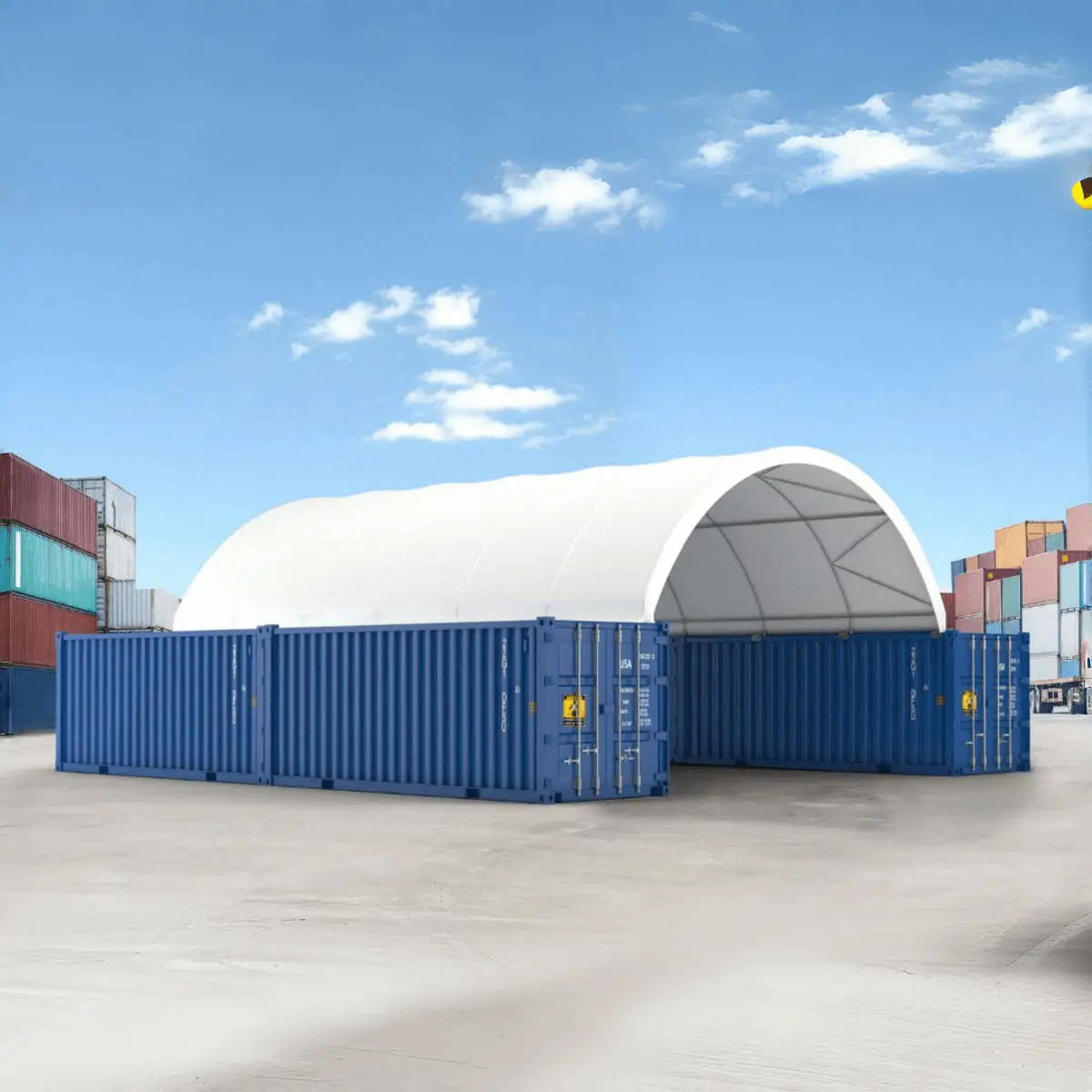 20x40 ft Container Shelter with Closed Back Panel by Chery Industrial