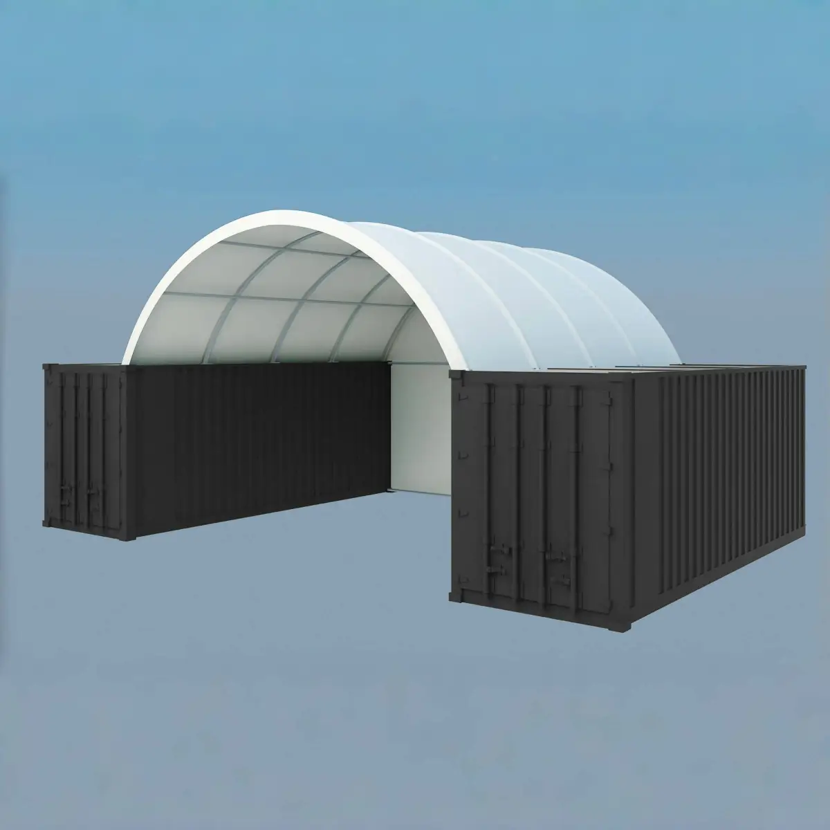 20x40 ft Container Shelter with Closed Back Panel by Chery Industrial