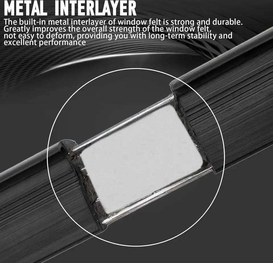 Open Box WEILEITE Front Door Window Channel Felt Trim Seal Weather Stripping Kit by Selzalot