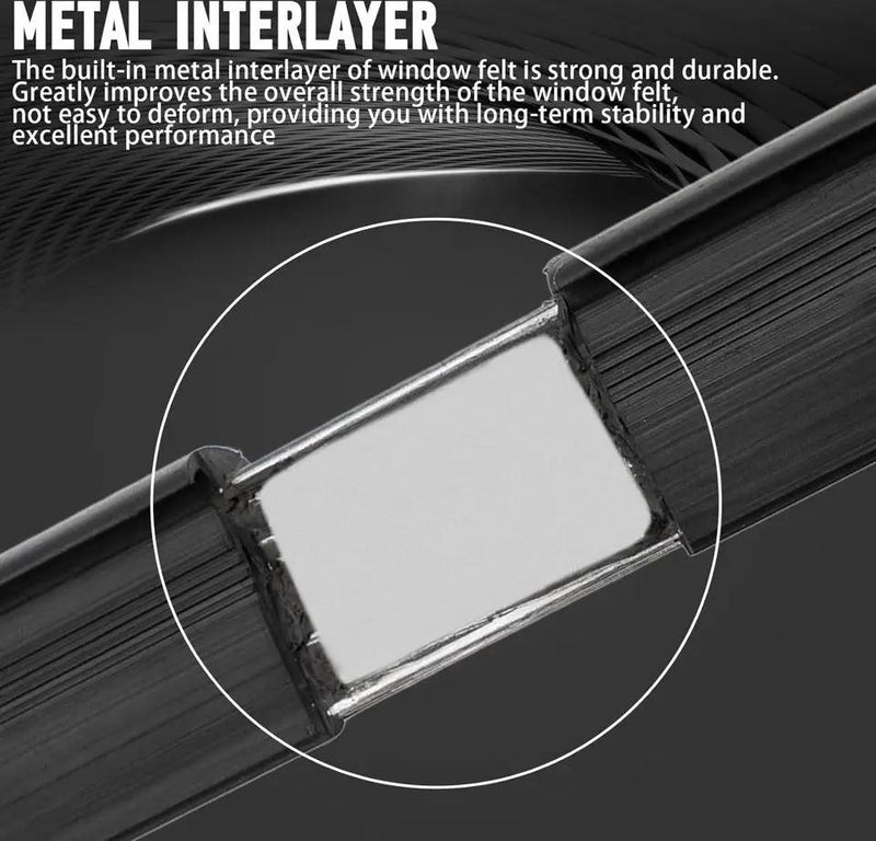 Open Box WEILEITE Front Door Window Channel Felt Trim Seal Weather Stripping Kit by Selzalot