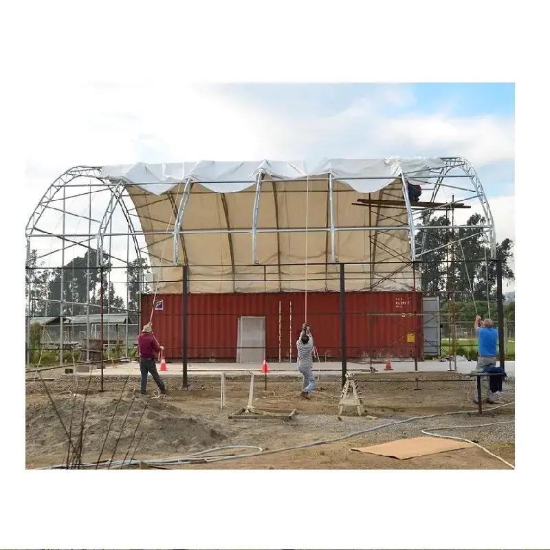 40x40x15 ft Container Shelter with Closed Back Panel by Chery Industrial