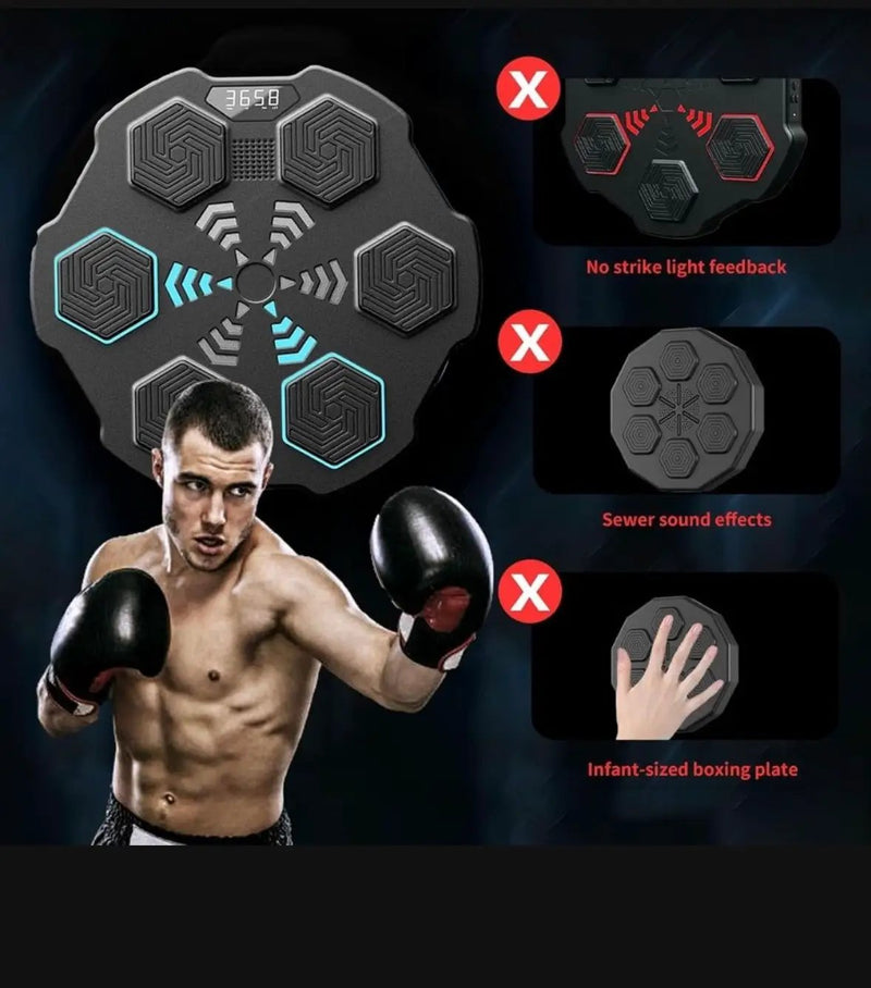 BNANDXC Wall Mounted Smart Bluetooth Music Boxing Trainer, Music Boxing Machine with Boxing Gloves, Electronic Boxing Target Workout Punching by Selzalot