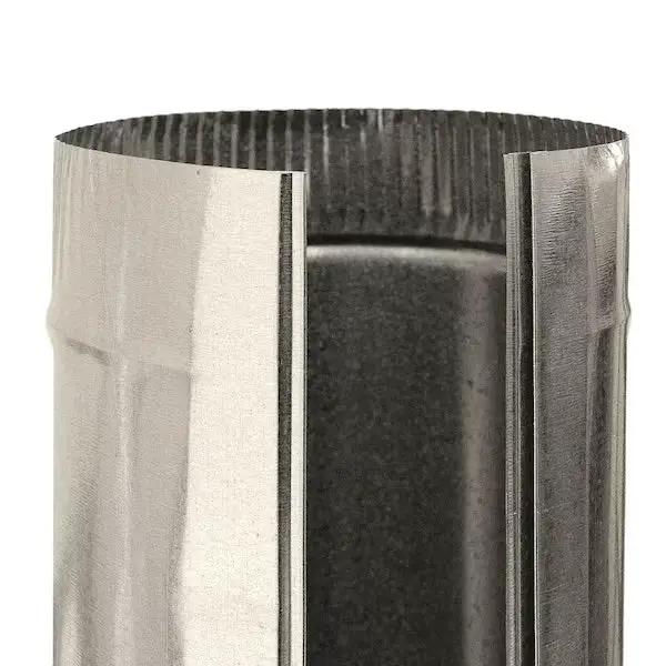Open Box Master Flow 8 in. x 5 ft. Beaded Metal Duct Pipe by Selzalot