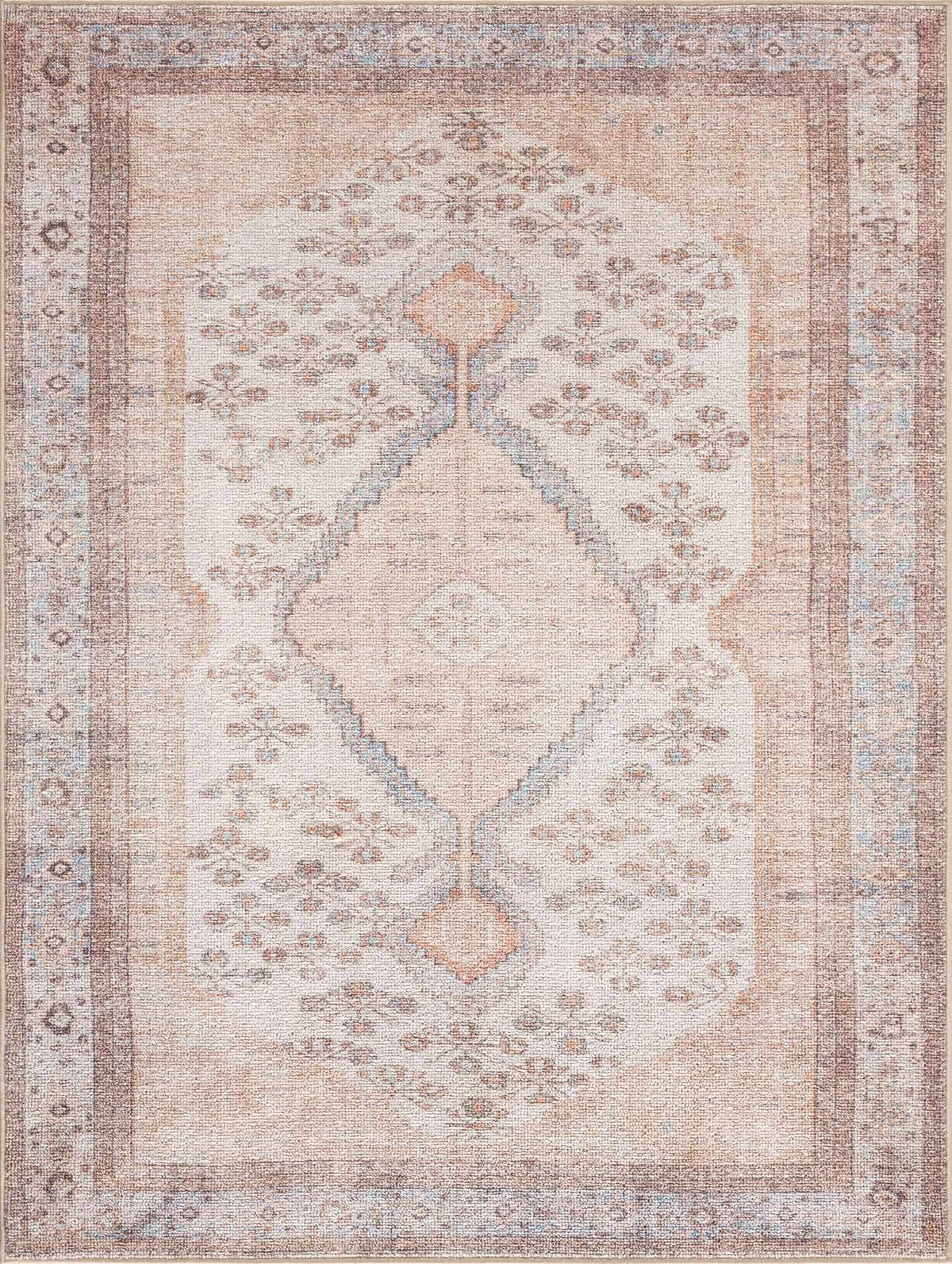 Analu Peach Washable Area Rug, photo 12 of 26