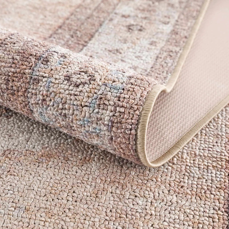 Analu Peach Washable Area Rug by Hauteloom