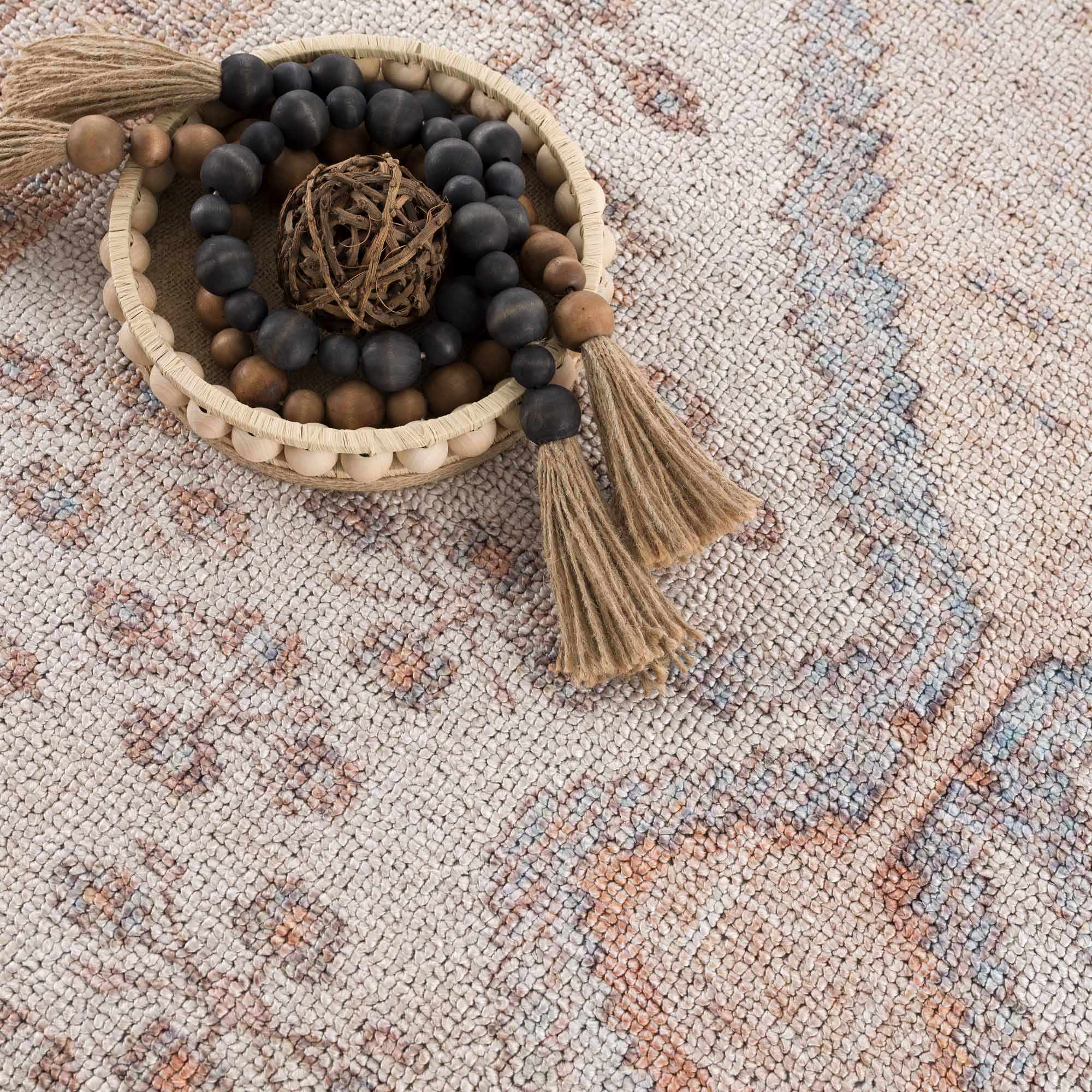 Analu Peach Washable Area Rug by Hauteloom