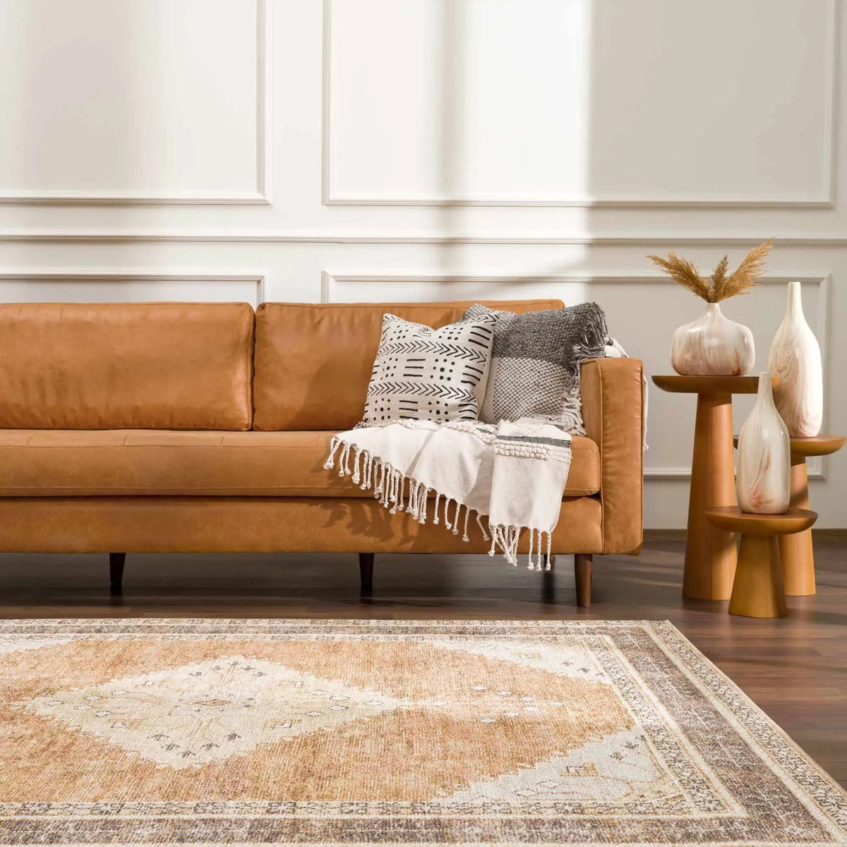 Albas Washable Area Rug, installed in a room