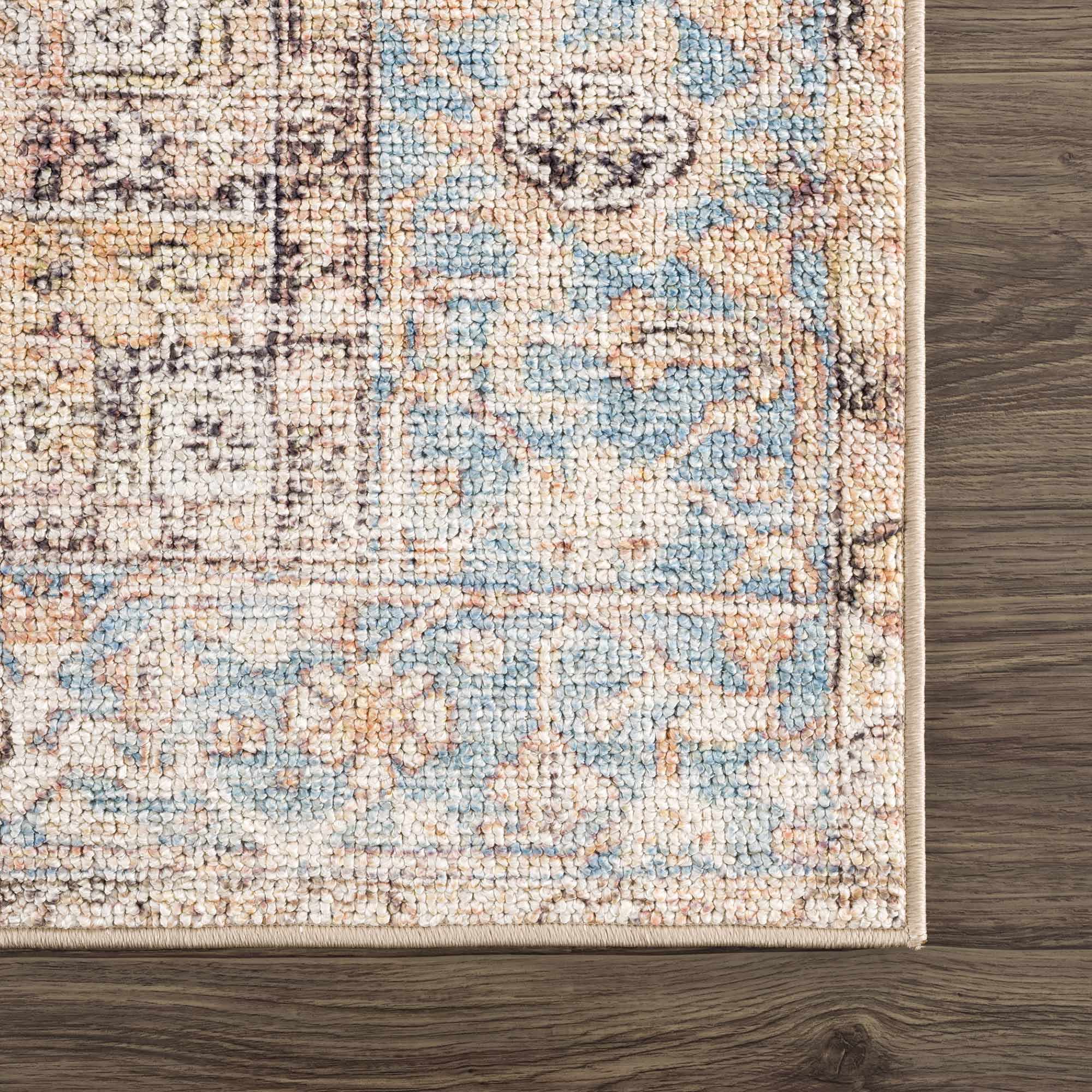 Beck Peach Washable Area Rug by Hauteloom