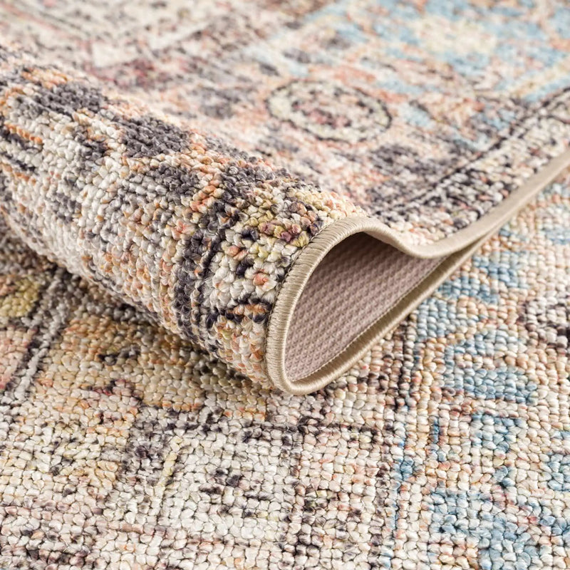 Beck Peach Washable Area Rug by Hauteloom