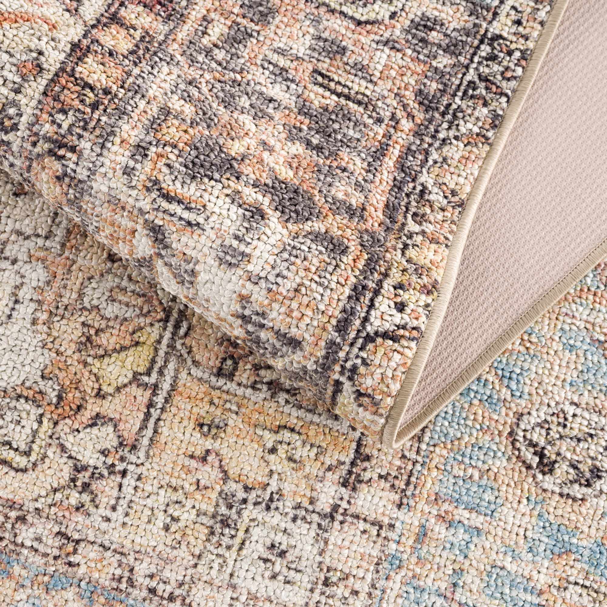 Beck Peach Washable Area Rug by Hauteloom