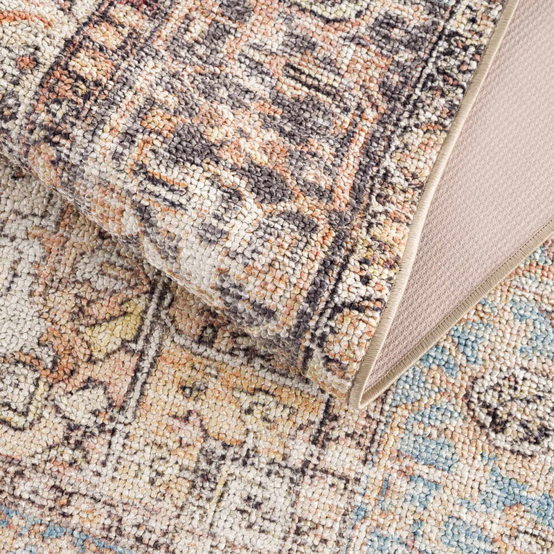 Beck Peach Washable Area Rug by Hauteloom