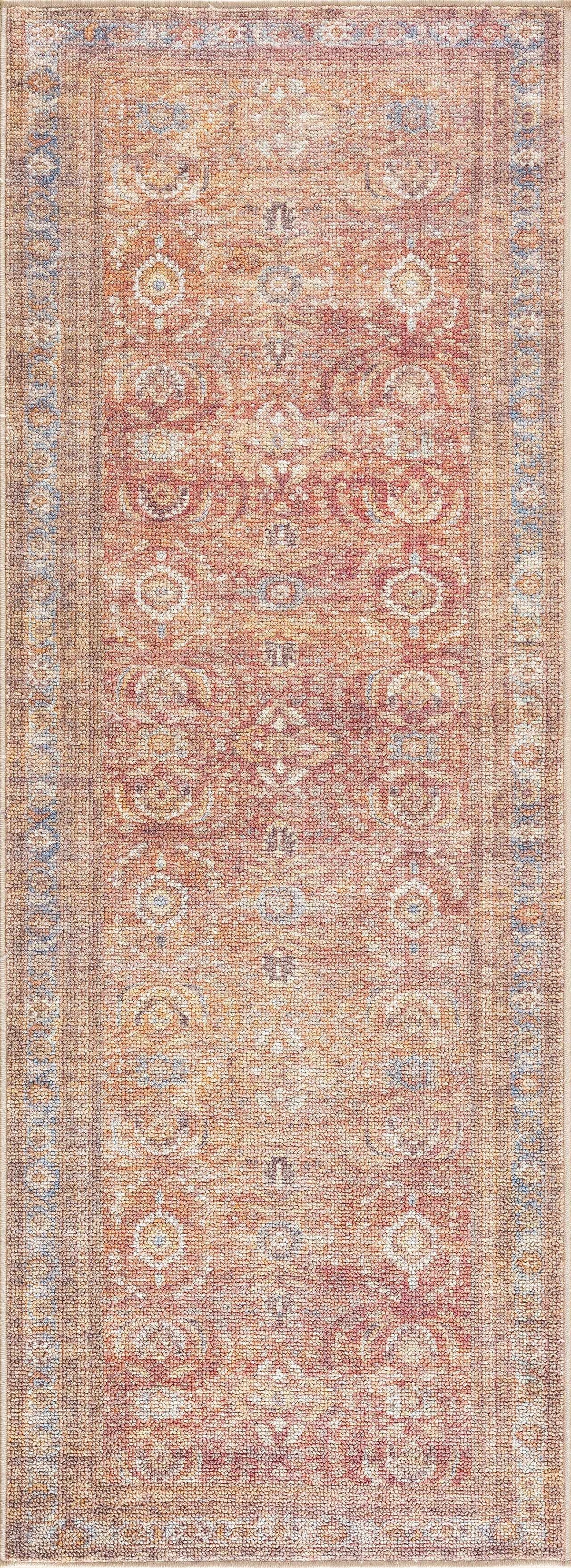 Anshu Peach Washable Area Rug, photo 4 of 17