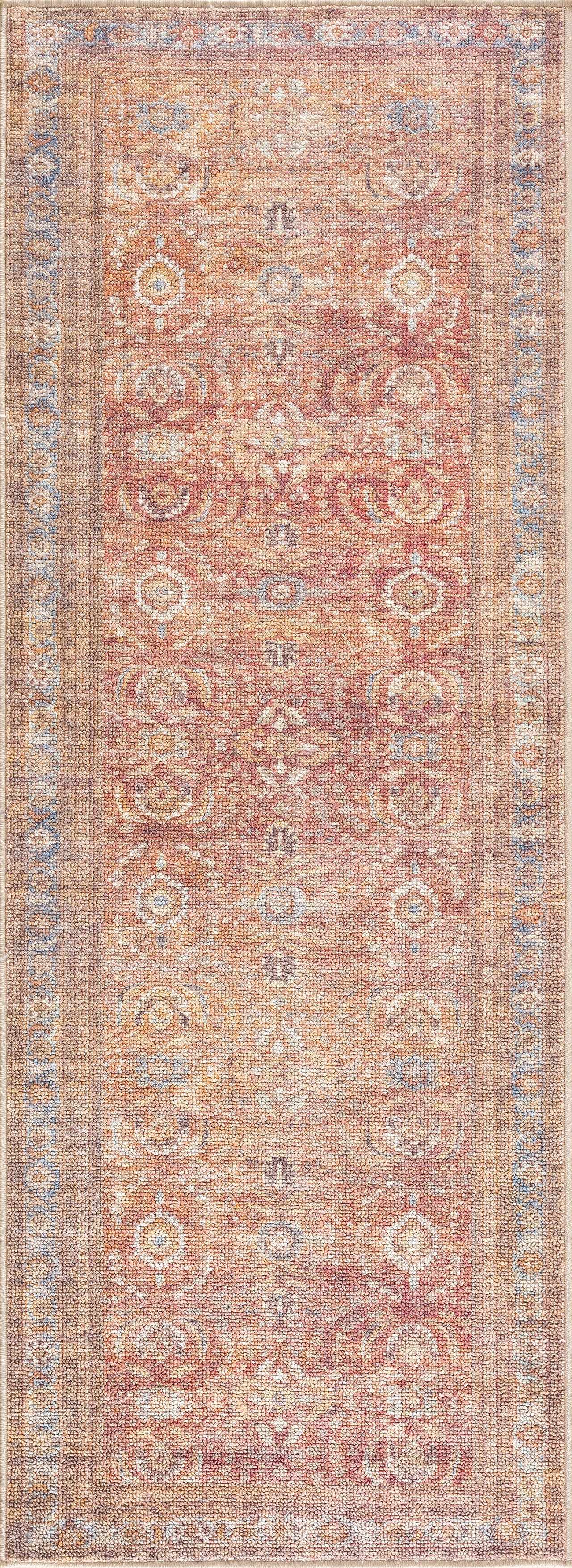 Anshu Peach Washable Area Rug by Hauteloom