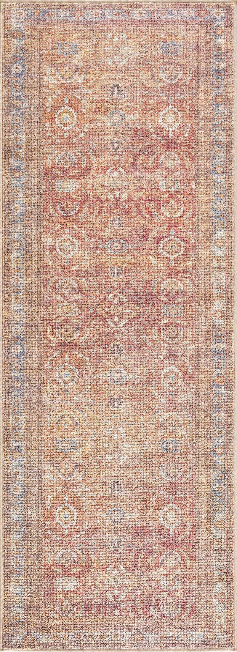 Anshu Peach Washable Area Rug by Hauteloom