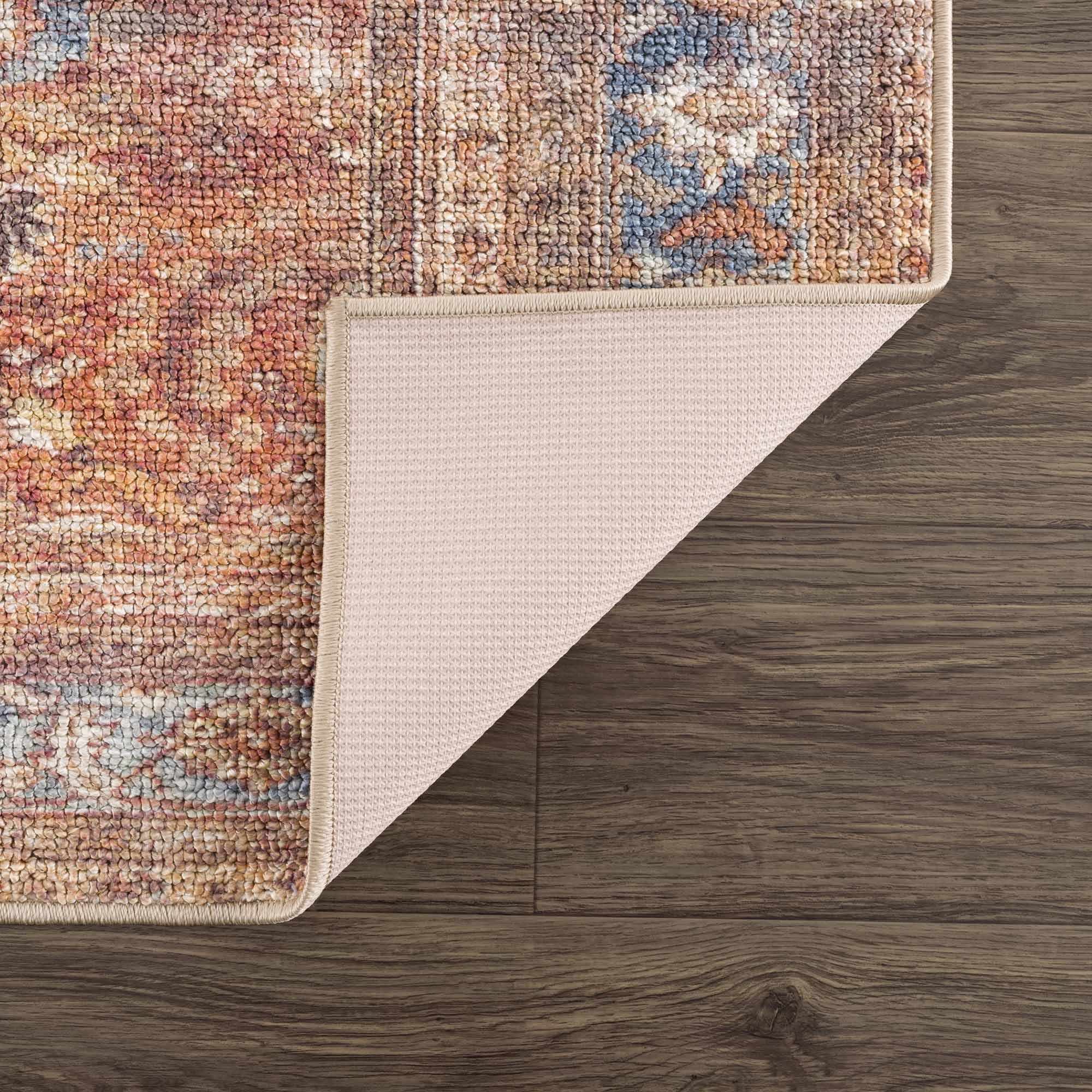 Anshu Peach Washable Area Rug by Hauteloom