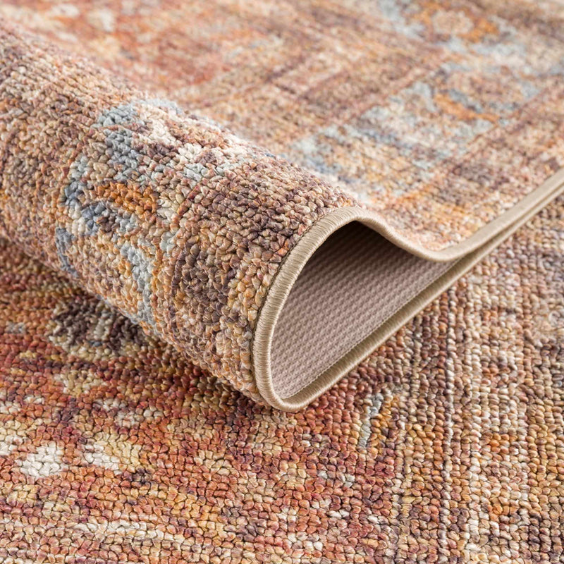 Anshu Peach Washable Area Rug by Hauteloom