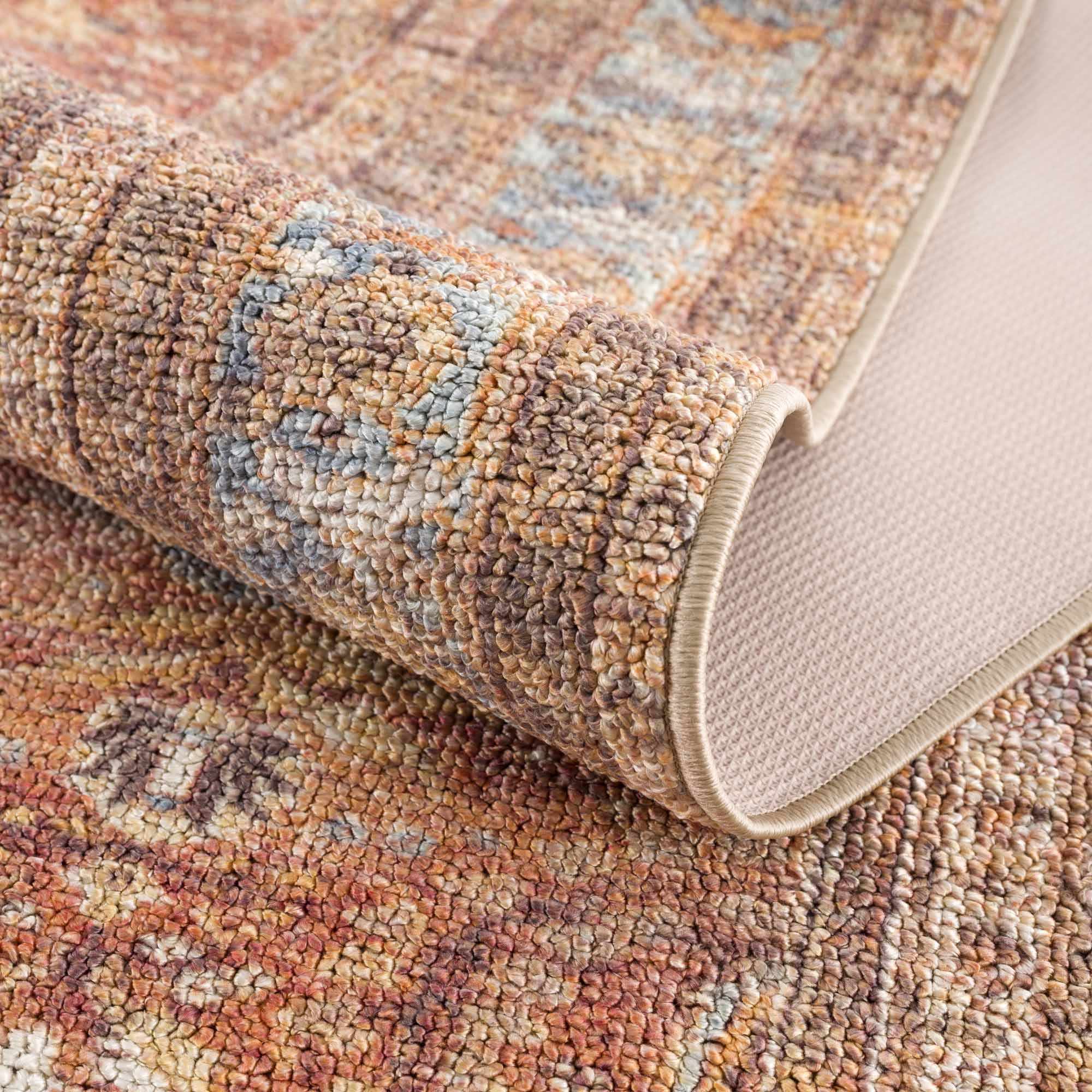 Anshu Peach Washable Area Rug by Hauteloom