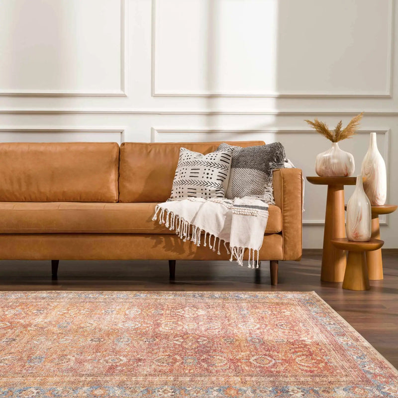 Anshu Peach Washable Area Rug by Hauteloom