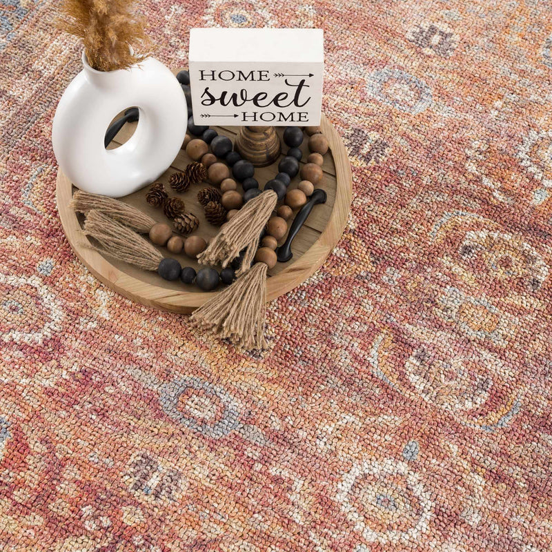 Anshu Peach Washable Area Rug by Hauteloom