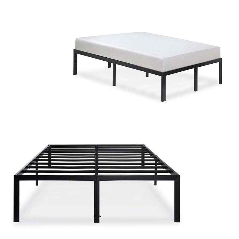 California King Heavy Duty 18-inch High Rise Metal Platform Bed Frame by HomePacific