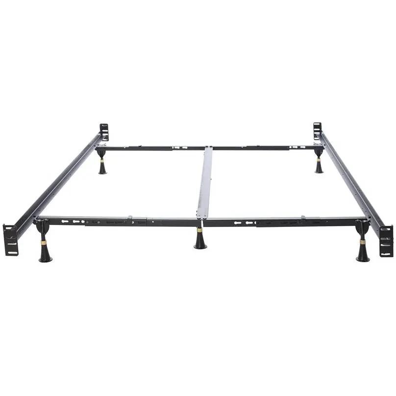 California King Heavy Duty Metal Bed Frame with Headboard Footboard Brackets by HomePacific